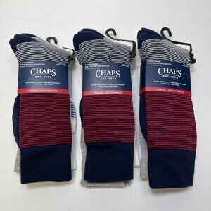 Lox x9 Chaps Crew Socks Pairs Men's Classic Casual Dress Shoe Size 6-12.5 NEW